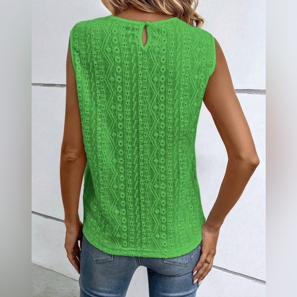 Boho green lace top - Picture 3 of 16